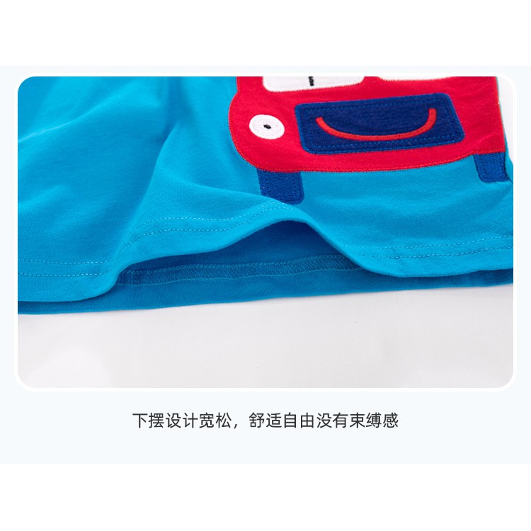 Áo thun cộc tay bé trai chính hãng LITTLE MAVEN - mẫu ATE045 ÁO XANH IN HÌNH XE BUS 2 TẦNG