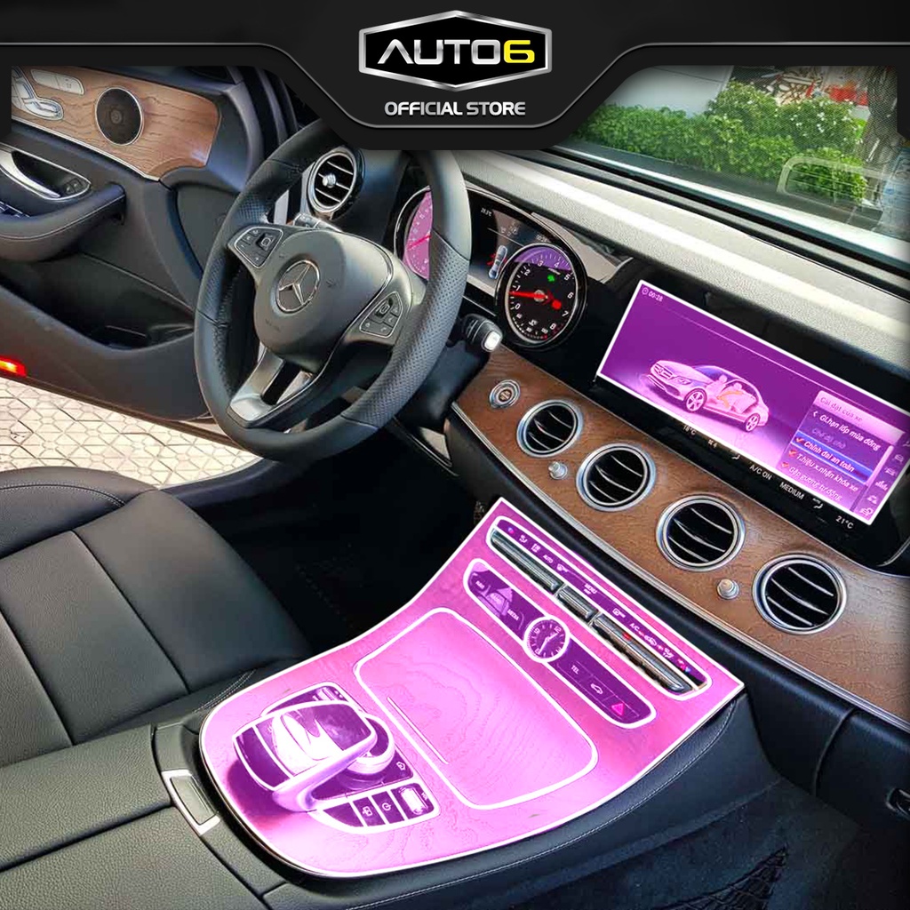 Bộ 2 chi tiết Film PPF trong suốt dán xe MERCEDES E200/ E250 2019 - 2020 chống xước bảo vệ nội thất ô tô - AUTO6