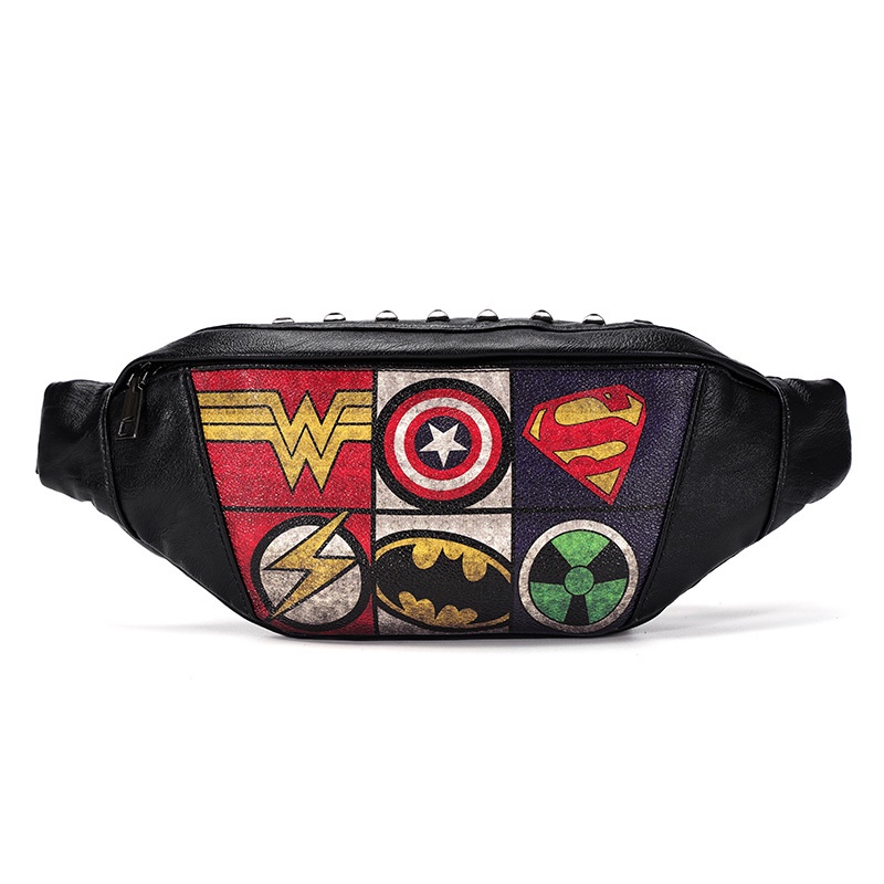 [Túi thời trang nam nữ đeo bụng] [Túi đeo unisex đeo chéo bao tử thời trang du lịch captain siêu anh hùng] | BigBuy360 - bigbuy360.vn