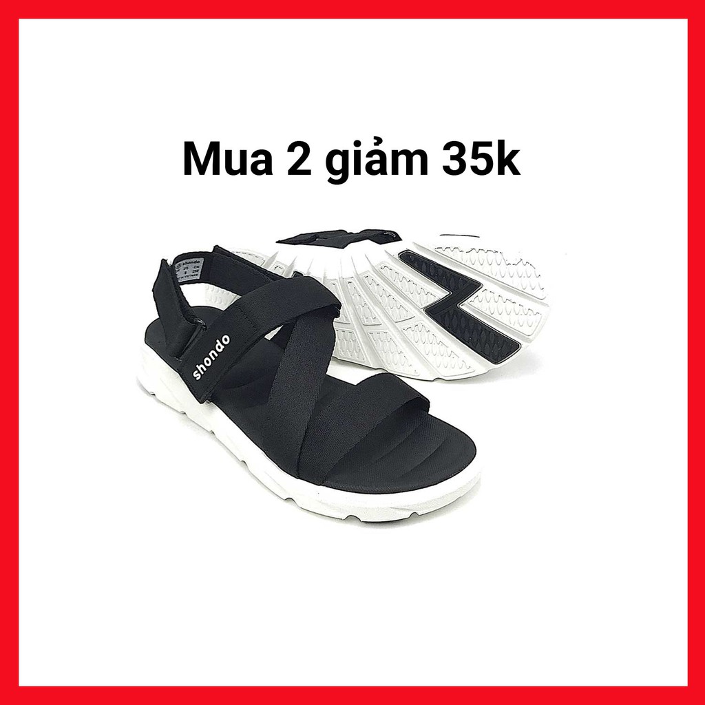Giày Sandals SHONDO F6 Sport – F6S003-Đen Trắng