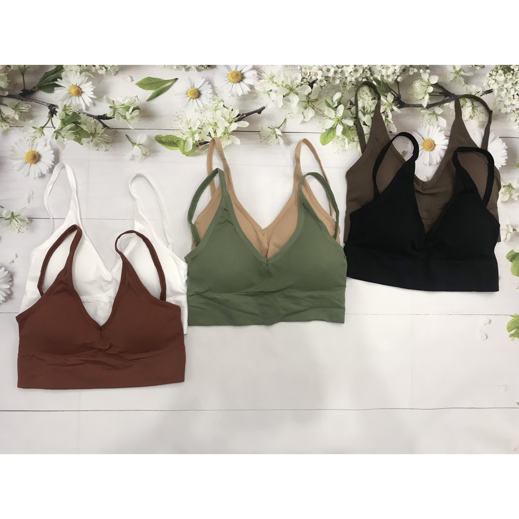 Áo bra khứa cotton khoét lưng sâu, áo lót tăm bralette co dan tập gym, yoga, Leblur | BigBuy360 - bigbuy360.vn