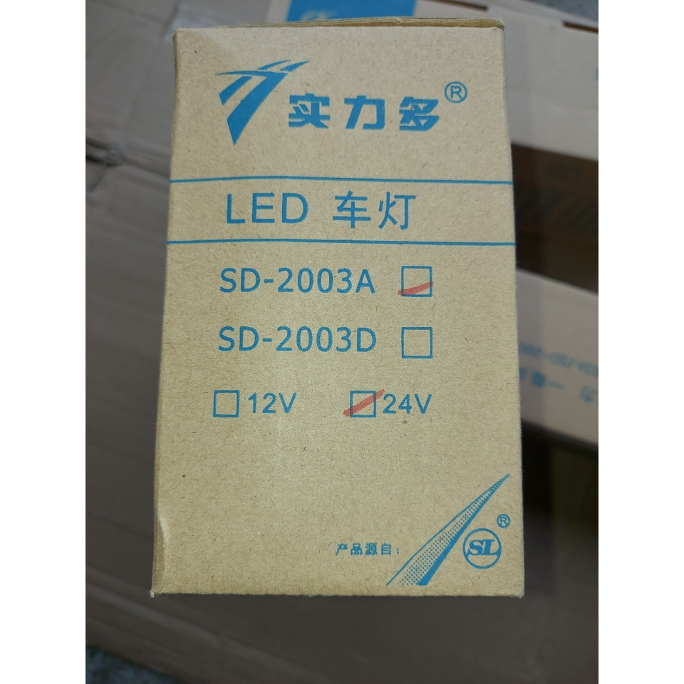 Đèn hậu xe tải, đèn hậu 3 khoang led 2003A điện 12v và 24v