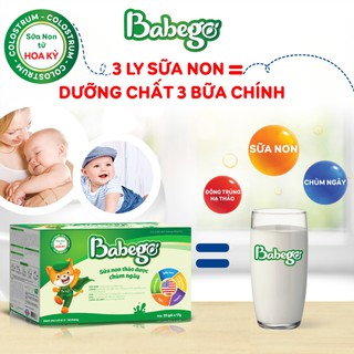 Sữa non thảo dược chùm ngây Babego hộp 20 gói