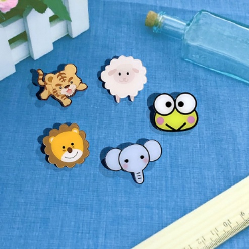 Ghim Cài Áo Hình Động Vật Hoạt Hình Dễ Thương Sáng Tạo