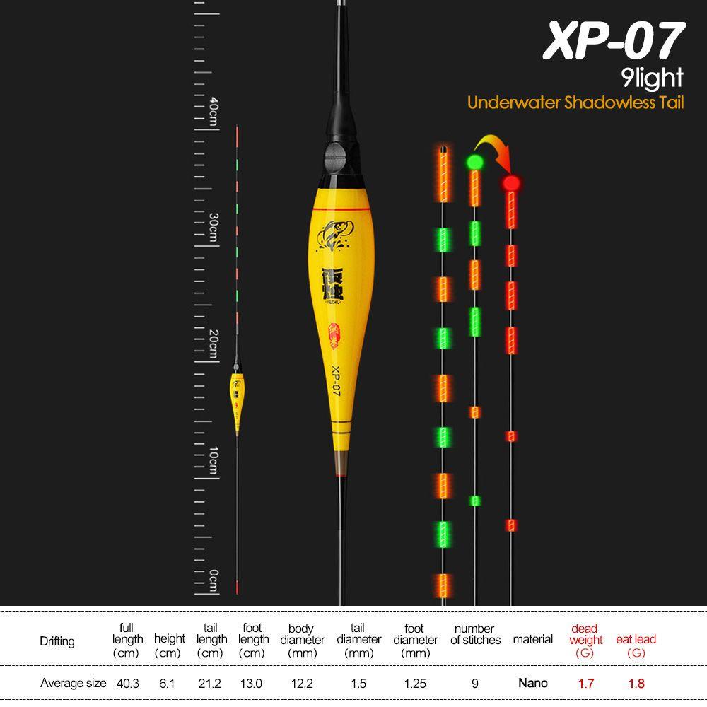Phao Câu Cá Điện Tử Đèn LED Đuôi Dài Thay Đổi Màu Sắc