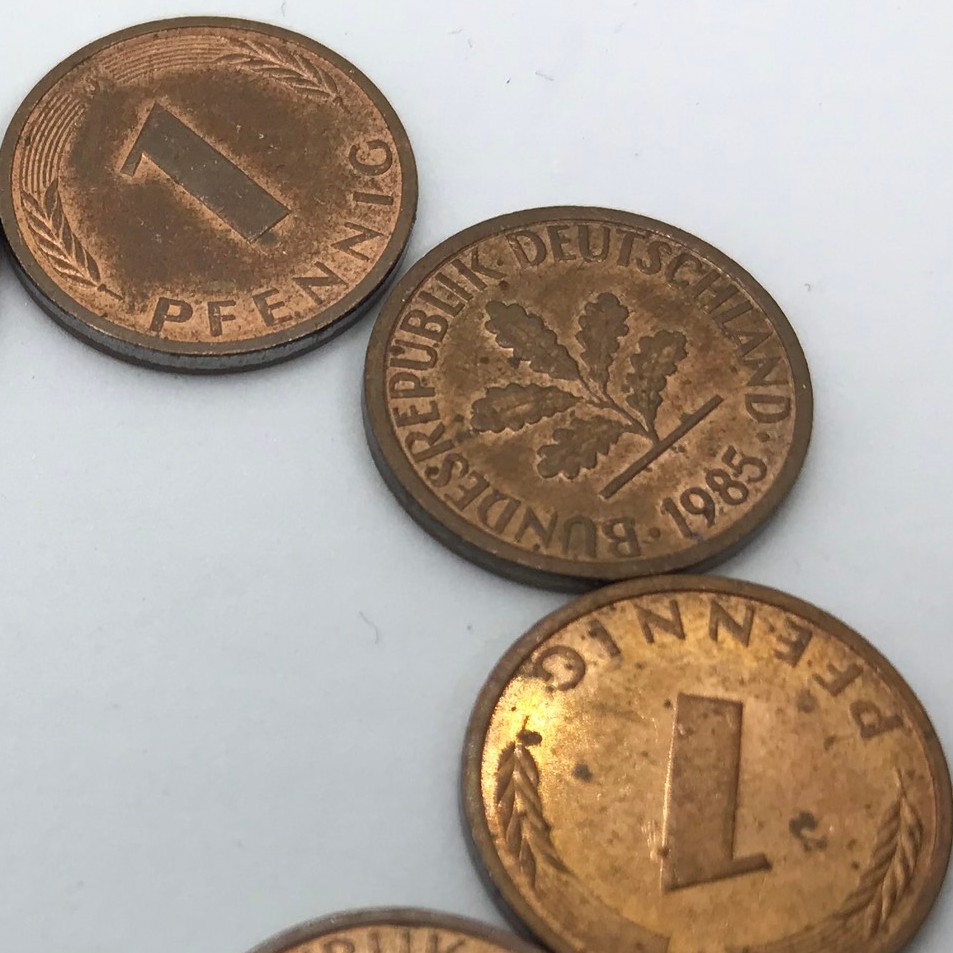 Đồng Xu Lưu Niệm 1 PFENNIG May Mắn Của Đức