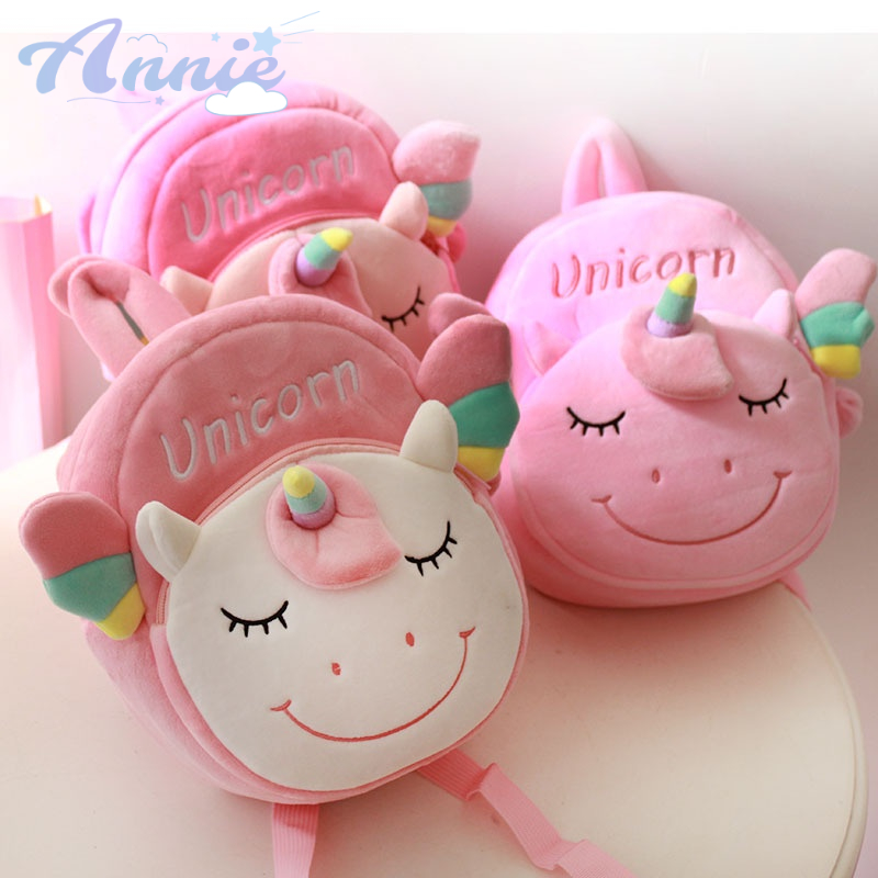 Ba Lô Hình Kỳ Lân Nhồi Bông Dễ Thương Cho Bé