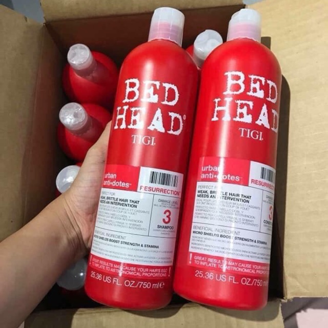 Cặp dầu gội tigi đỏ- tím- xanh