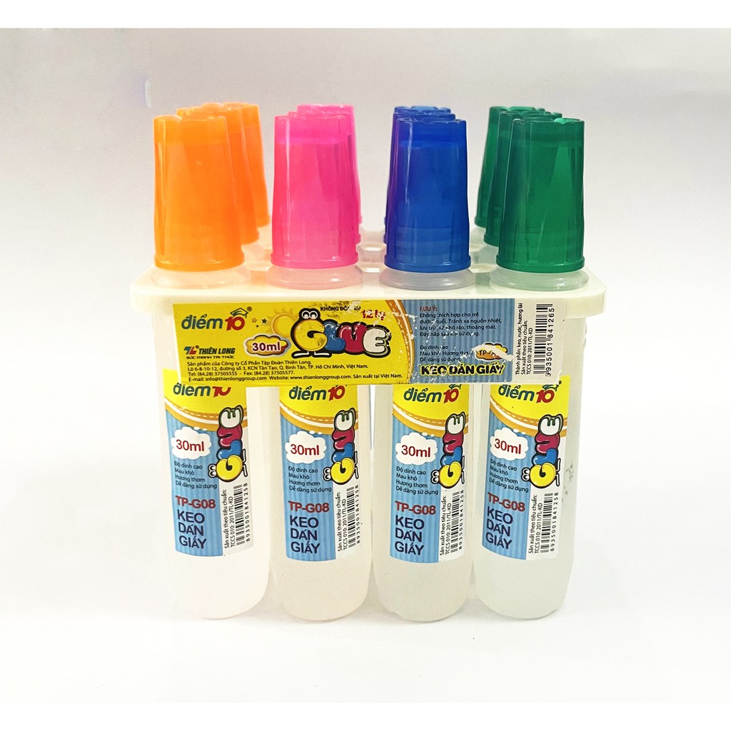 Hồ nước dán giấy Thiên Long G08 30ml có đồ gạt keo THIỆN PHƯỚC