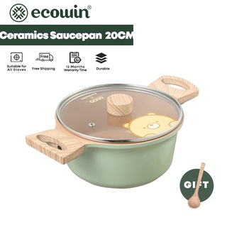Chảo chiên Ecowin sâu bằng sứ chống dính tiện dụng