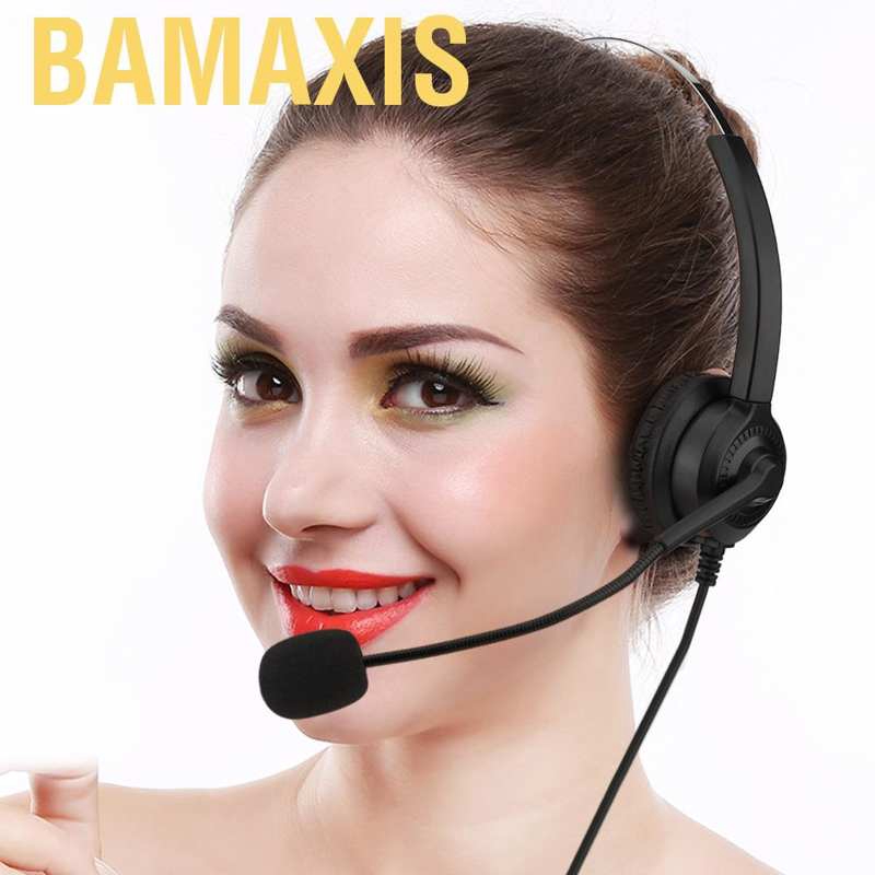 Bộ tai nghe không dây USB Bamaxis Justgogo có chức năng tắt tiếng ồn kèm mic cho Call Center