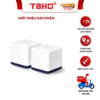 Hệ thống Wifi Mesh Mercusys HALO H50G cho gia đình AC1900. Chính hãng, BH 24 tháng