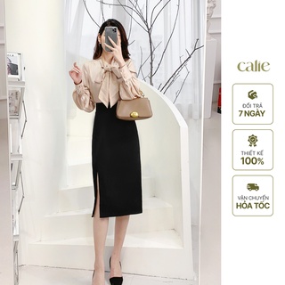 Chân váy dáng A nữ kiểu basic thanh lịch thời trang công sở Calie House CA004