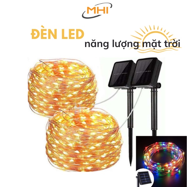 Dây Đèn LED Đom Đóm Năng Lượng Mặt Trời MHI 100 - 200 Bóng,Chống Nước Trang Trí Ban Công, Sân Vườn, Cây cảnh