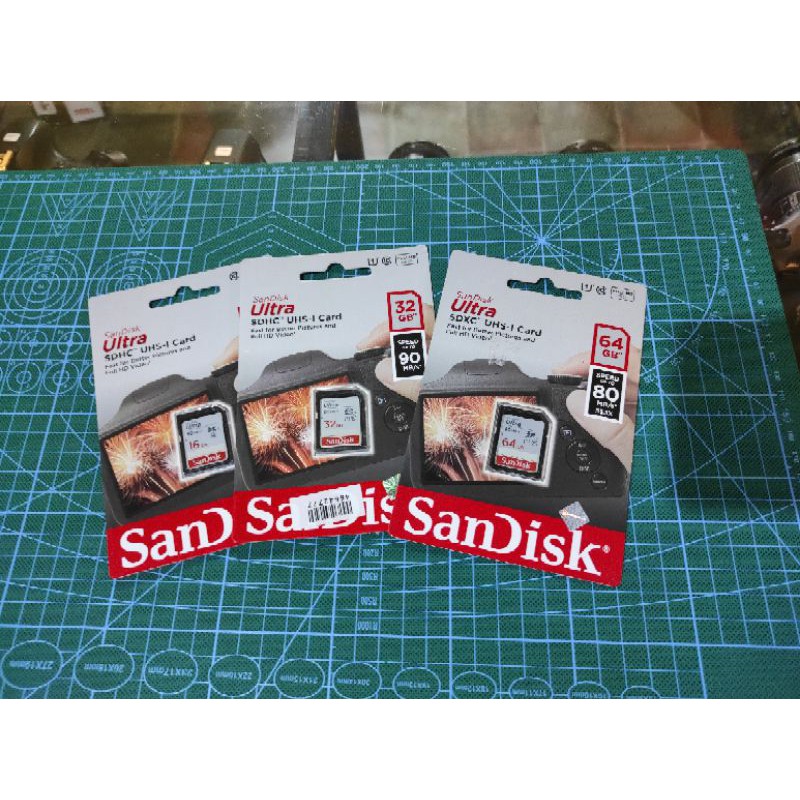 Thẻ Nhớ Sd Sandisk Class 10 Sandisk Ultra 16gb 80mbps 90mbps Cho Máy Ảnh Dslr