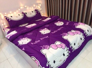 Set ga gối chăn phao polly cotton
