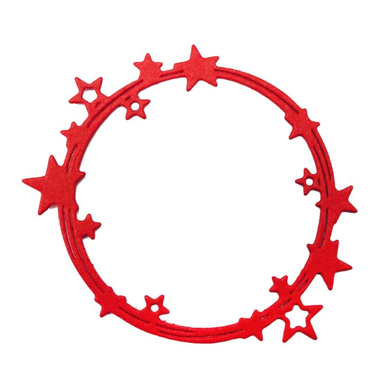 Khuôn Cắt Giấy Kim Loại Hình Ngôi Sao / Hình Tròn Xinh Xắn Thẻ