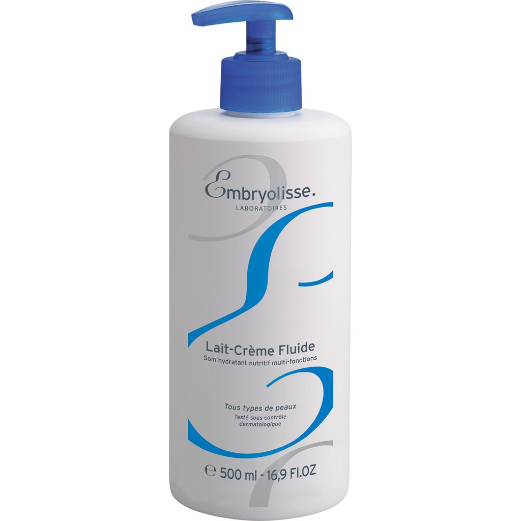 Date 2022 Bill 500ml Kem dưỡng ẩm Embryolisse Lait Creme Fluide mỏng nhẹ thấm nhanh đa chức năng dùn