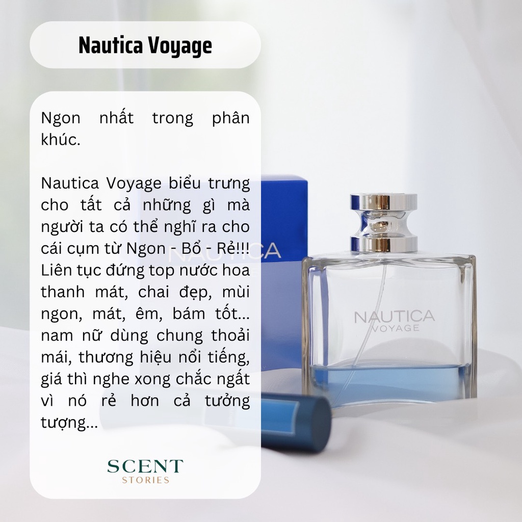 Mùi Hương Táo Xanh, Dưa Leo Mát Mẻ, Dễ Chịu Nautica Voyage - Mẫu Thử Nước Hoa