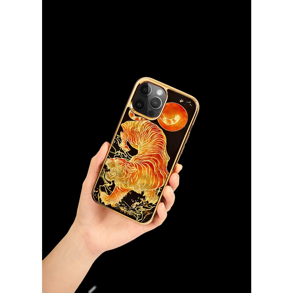 Ốp điện thoại cho iPhone 12 Pro Max mẫu Oai Hùm Nguyệt Dạ thương hiệu La Sonmai