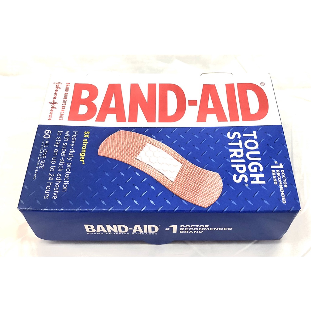 BĂNG CÁ NHÂN BAND-AID TOUGH STRIPS Siêu dính - 60 M