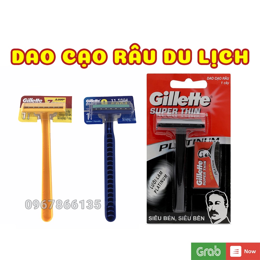 Dao Cạo Râu Du Lịch Gillette Super Thin, Cạo Sạch Sát Chân