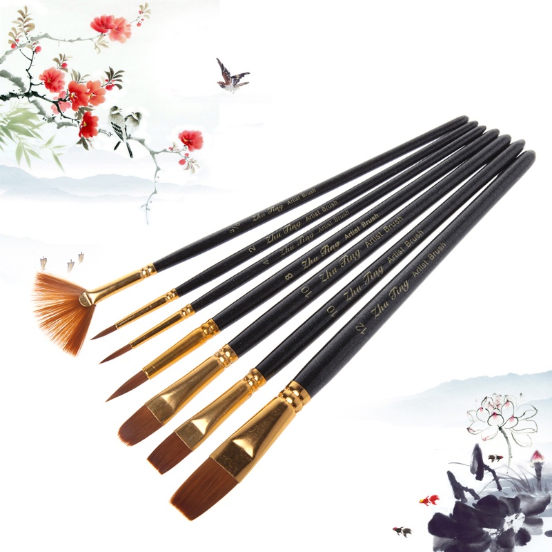 Cọ vẽ tranh sơn dầu chuyên nghiệp sợi nylon kiểu dáng khác nhau