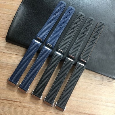 Dây Đeo Đồng Hồ Bằng Cao Su Silicone 20mm Với Đầu Kim Loại Dành Cho Omega strap Seamaster 300 AQUA Tterra AT150