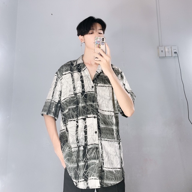 ÁO SƠMI LỤA CARO UNISEX (hình chụp thật) | BigBuy360 - bigbuy360.vn