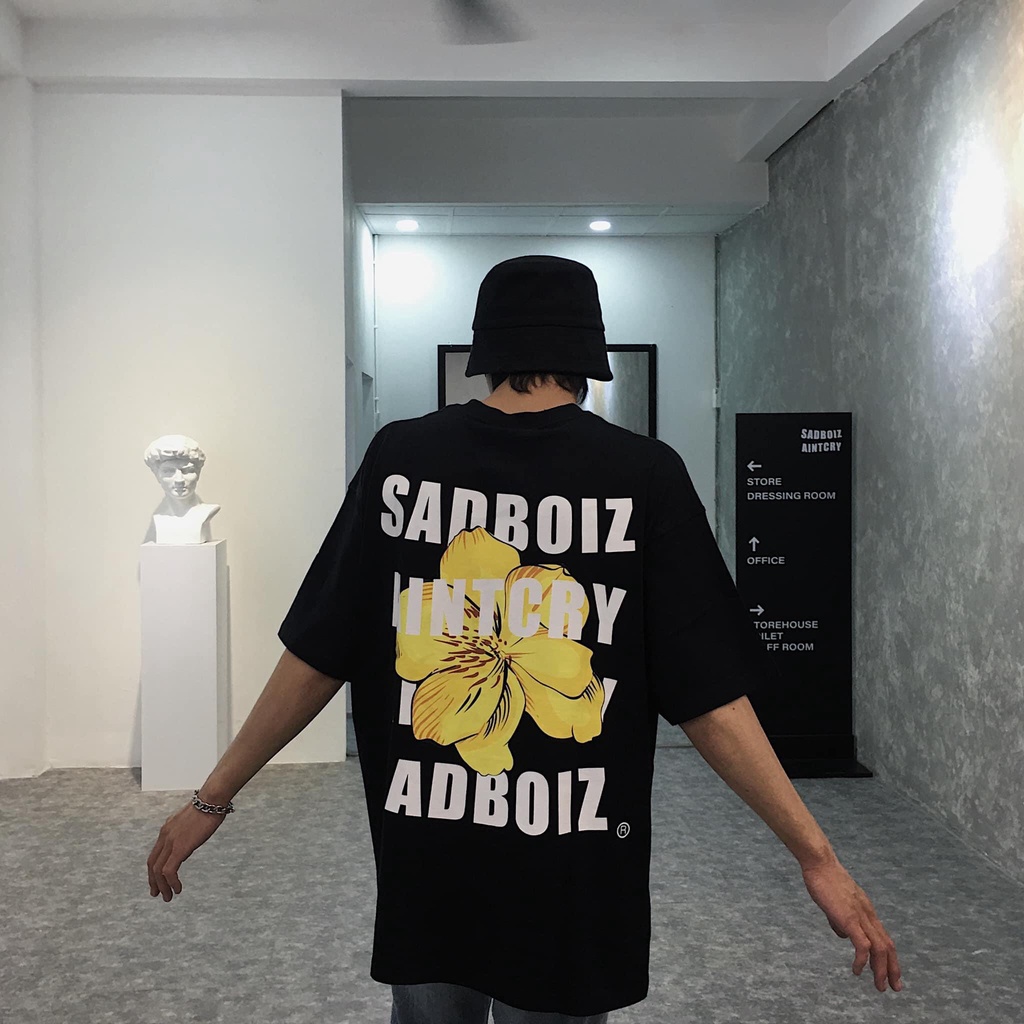 Áo Thun Tay Lỡ SADBOIZ, Form rộng oversize, áo phông unisex, chất liệu Cotton Thái - KKIM Shop