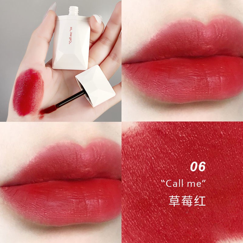 Son bóng✿♧☋<Business card lip glaze> Chất son lì matte nhưng lì, không phai, bết dính, dưỡng ẩm và làm trắng da