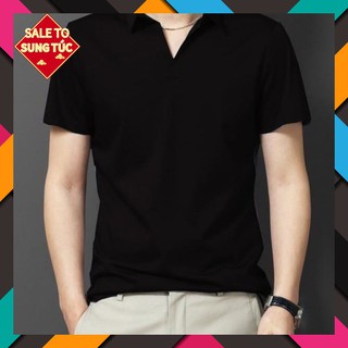 Áo thun POLO CỔ V 6 màu - chất thun cá sấu cotton 100%