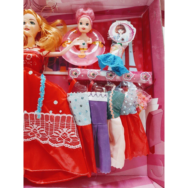 Búp bê Barbie 𝑭𝑹𝑬𝑬𝑺𝑯𝑰𝑷 Thay quần áo - đồ chơi cho bé