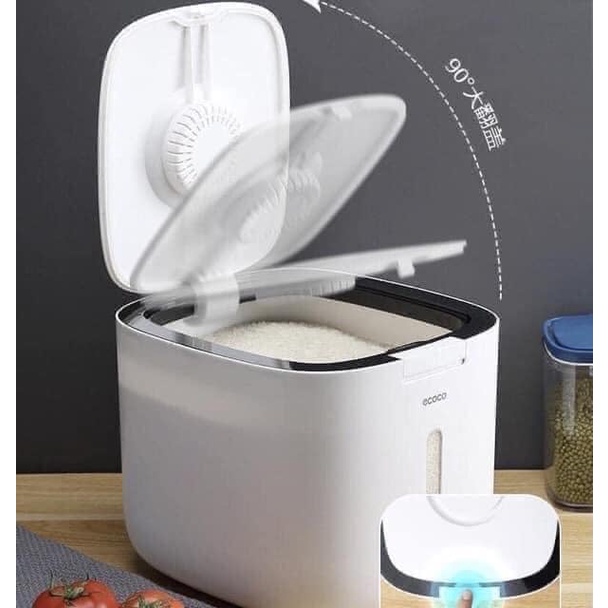 THÙNG ĐỰNG GẠO CHỐNG ẨM CAO CẤP ECOCO THÔNG MINH MẪU MỚI LOẠI 10KG | BigBuy360 - bigbuy360.vn