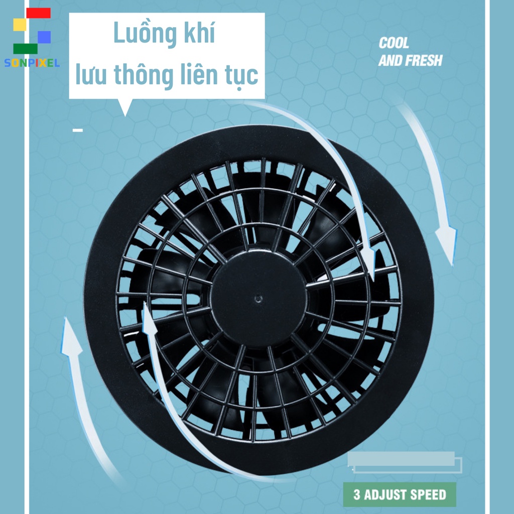 Áo Điều Hòa Chất Lượng Cao, Công Nghệ Nhật Bản Có Quạt Làm Mát 12V, Pin 20000mAh Chống Nắng Nóng Chính Hãng SonPixel