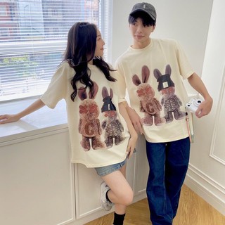 Áo Thun BAD RABBIT Thỏ Toys Couple Teddy Unisex Nam Nữ