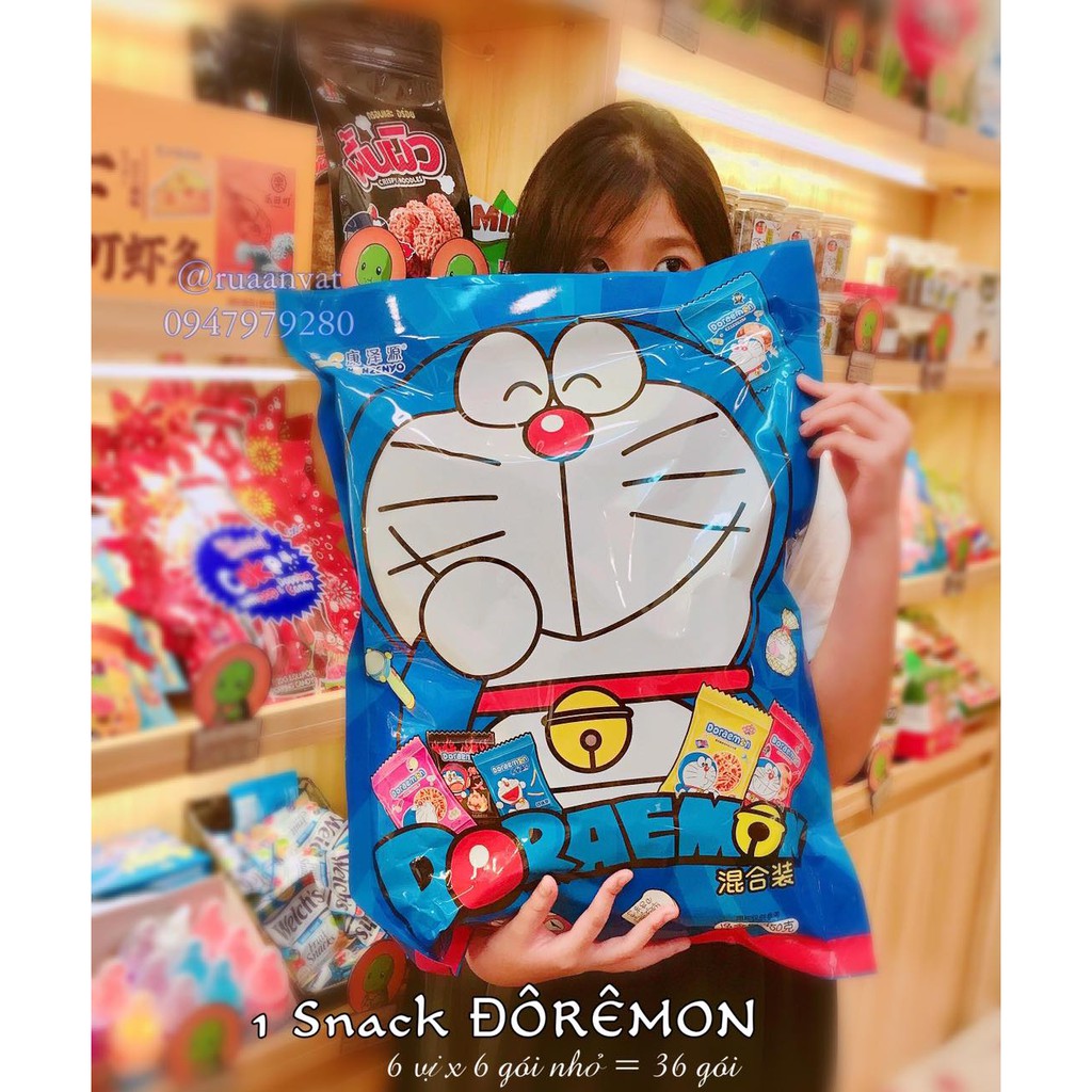 [HOT] Snack Doraemon Khổng Lồ - Bimbim Mini - HongKong - Shop Rùa Ăn Vặt