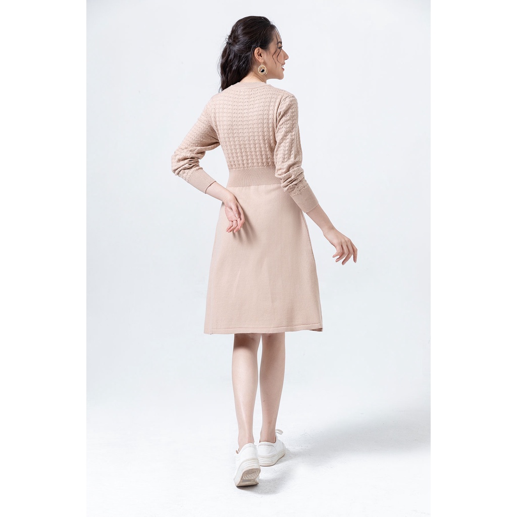 Đầm Len Xòe Dài Tay Lamer L63R21T001