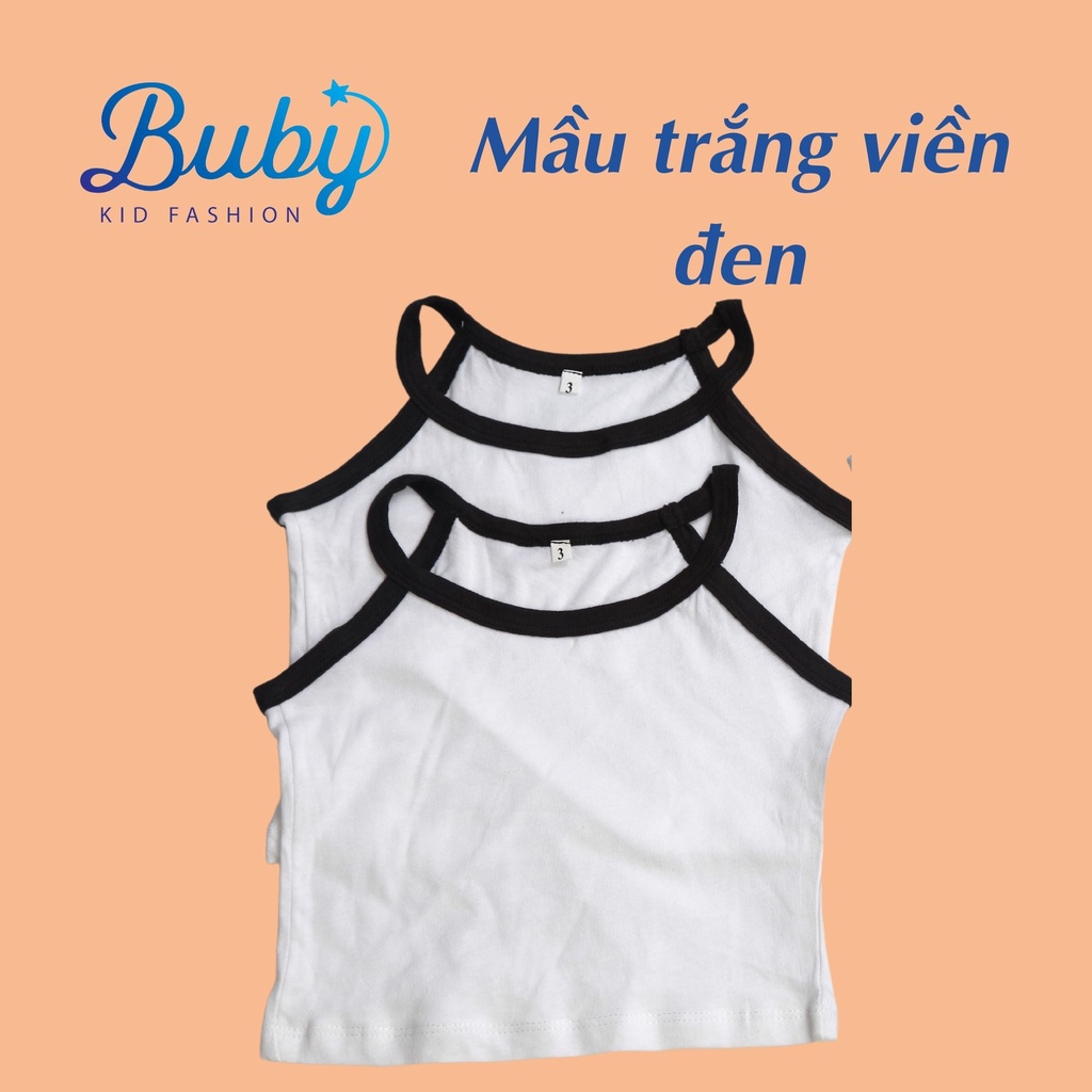 Áo croptop 2 dây bé gái BUBY. Áo thun phông cotton 100% tự nhiên cực kỳ thoáng mát cho mùa hè bé tu 1 2 3 4 5 6 7 8 tuoi