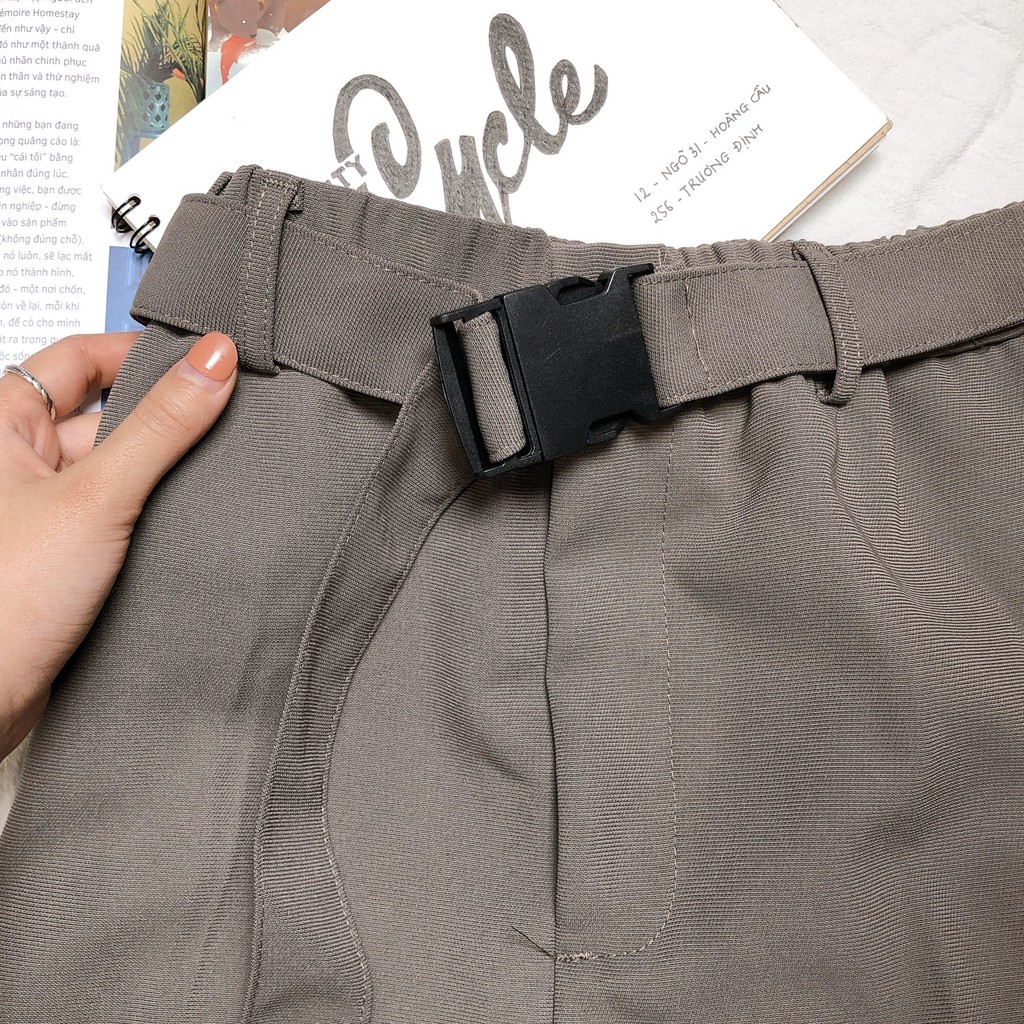 Quần ống rộng nam nữ khóa bấm City Cycle - Quần vải trơn cao cấp Unisex ống suông Local Brand | BigBuy360 - bigbuy360.vn