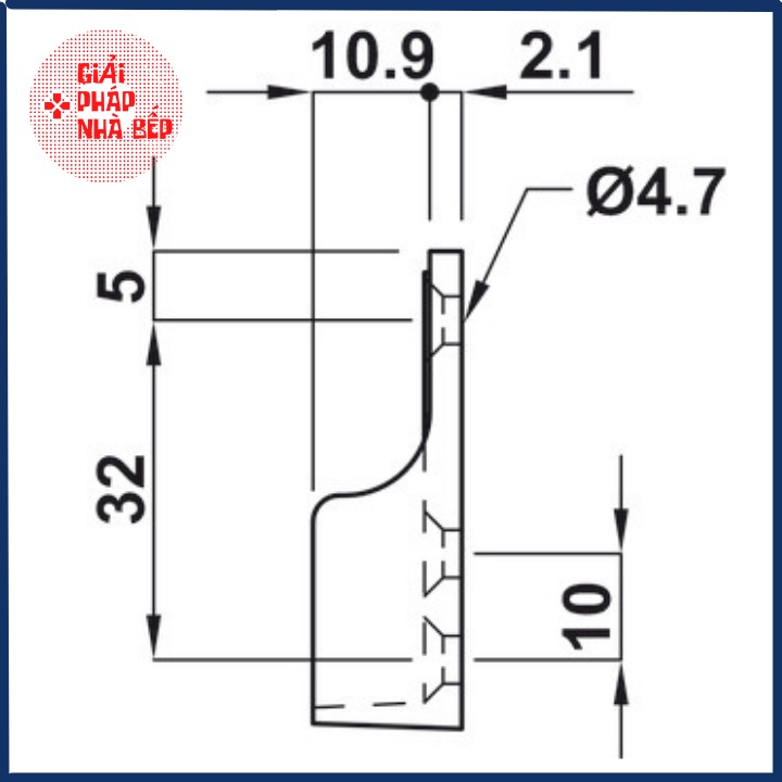 Bas oval HAFELE đỡ thanh nhôm treo quần áo 30 x 15mm 803.33.757 độ chịu lực cao dùng cho nội thất x10 cái