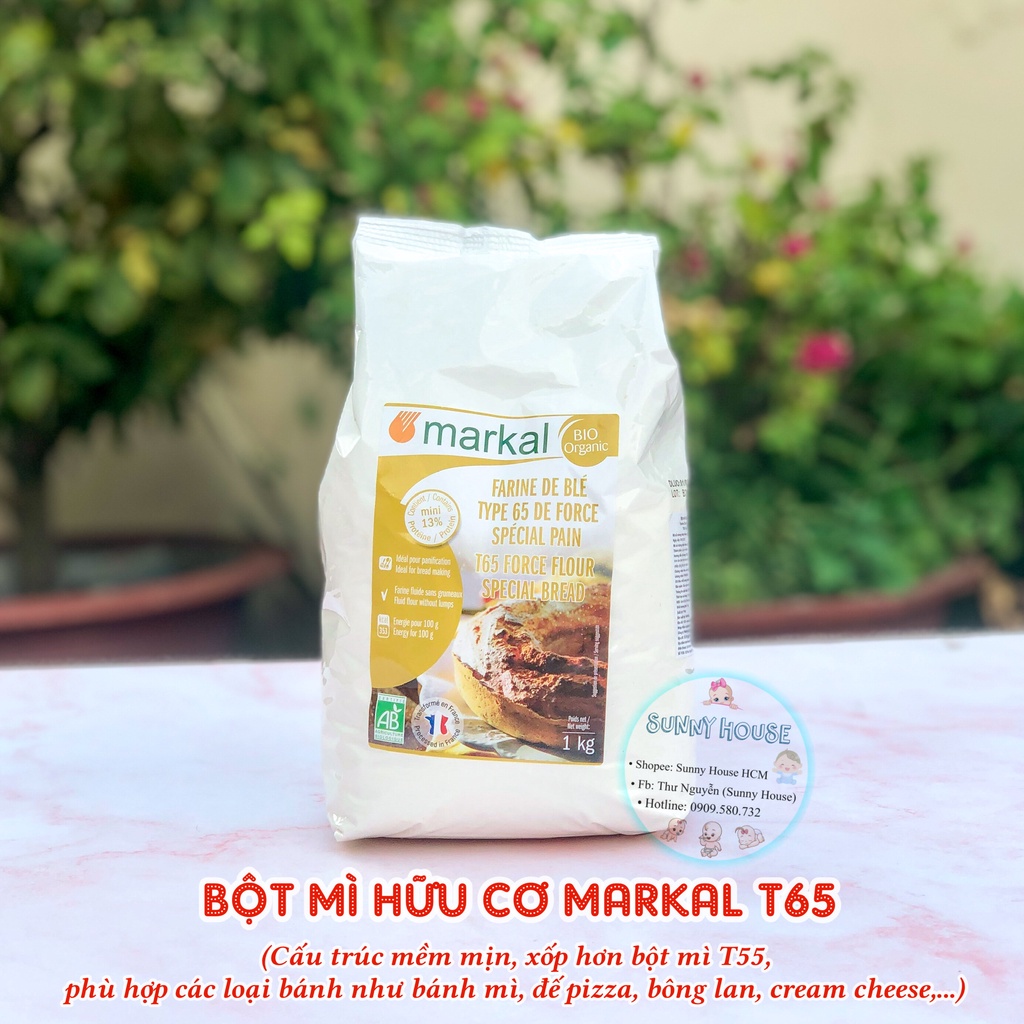 Bột mì đa dụng hữu cơ Markal T55 và T65