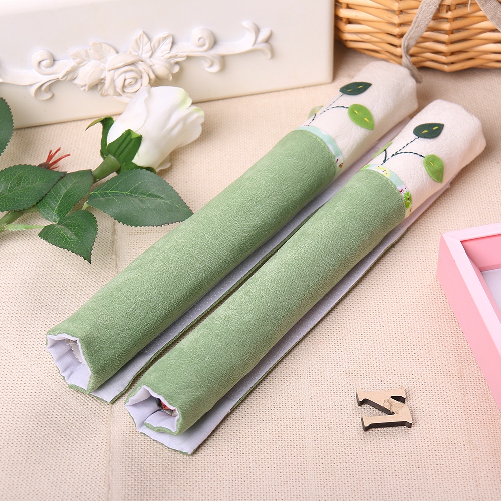 1 Cặp Vỏ Bọc Tay Nắm Cửa Tủ Lạnh Bằng Cotton Chống Trượt Tiện Dụng Cho Nhà Bếp