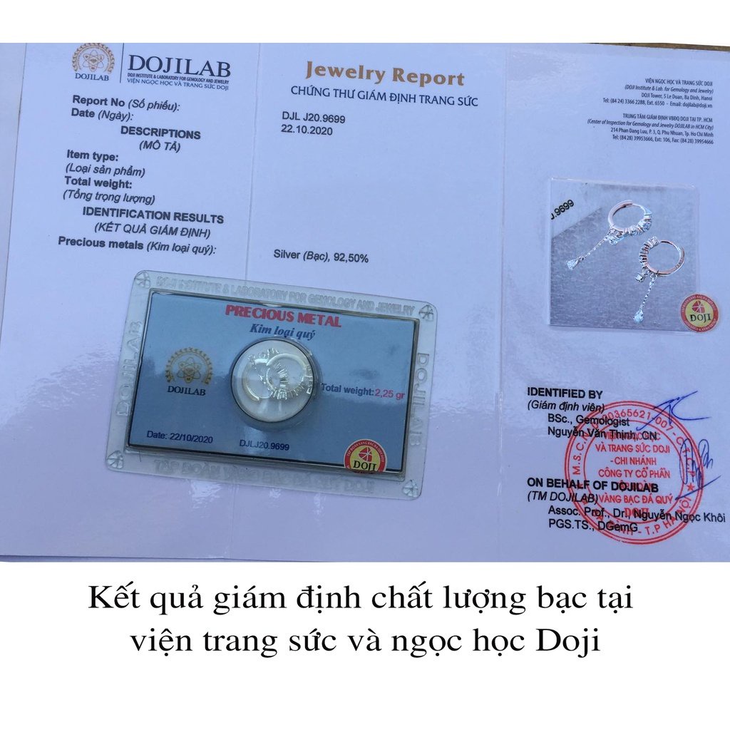 Khuyên tai bạc Ý s925 nụ đá nhiều màu E0281 - AROCH Jewelry