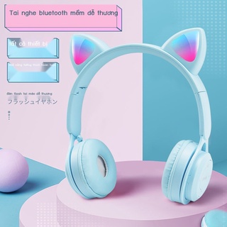 Tai nghe bluetooth tai nghe không dây tai nghe bluetooth tai mèo mới