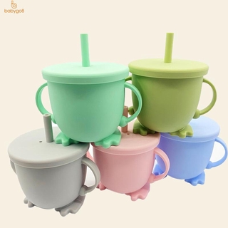 Bình Nước Chất Liệu Bằng Silicone Có Ống Hút Tiện Lợi Cho Bé