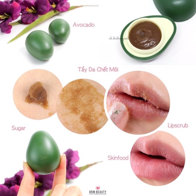 Tẩy tế bào chết môi Skinfood Avocado & Sugar Lip Scrub