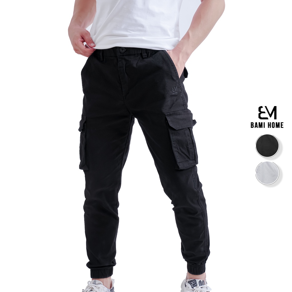 Quần Jogger nam túi hộp cao cấp BAMI HOME chất kaki co giãn phong cách, cá tính QK05