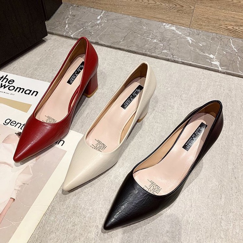 Giày cao gót IELGY mũi nhọn phong cách Hàn Quốc thời trang cho nữ