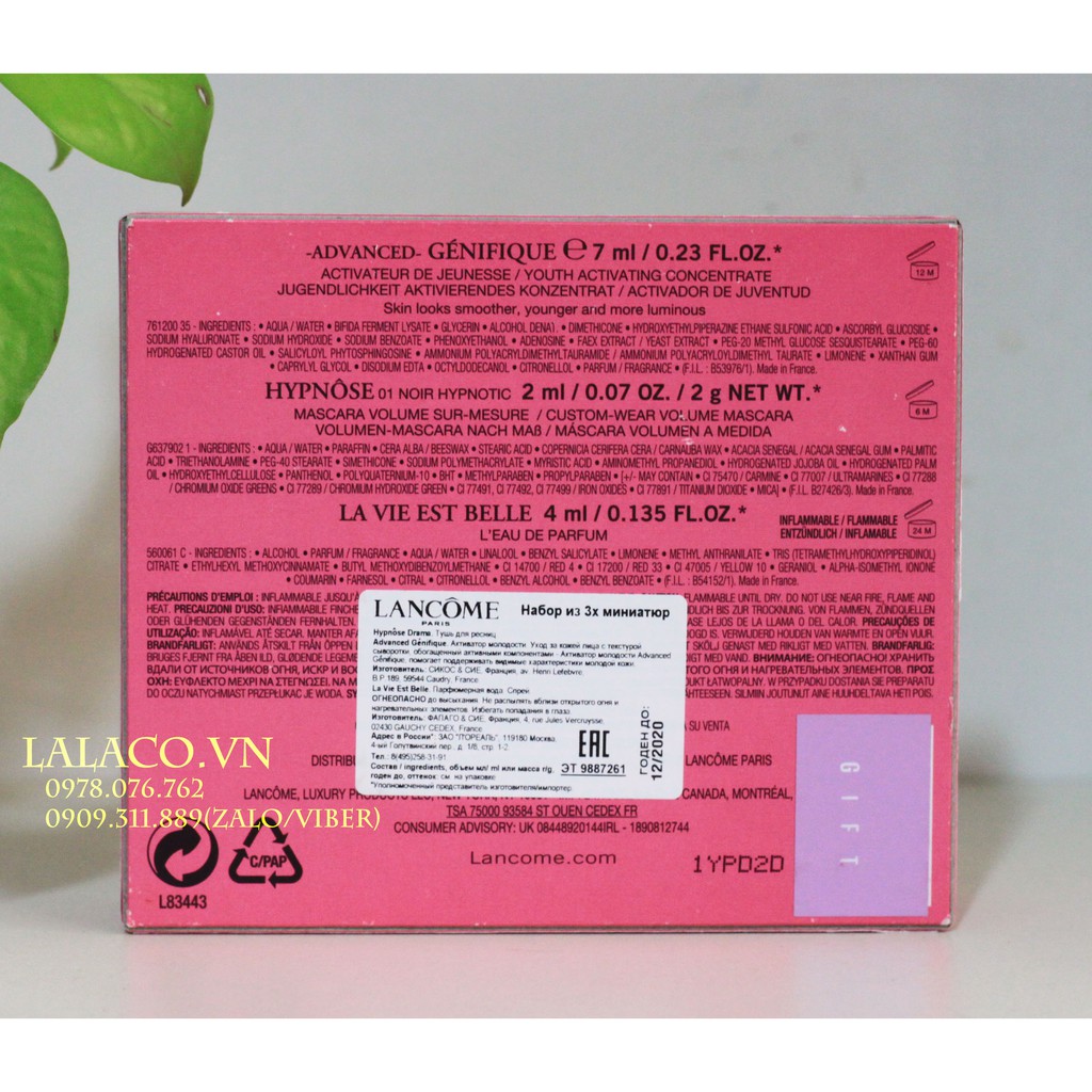 Bộ Lancome La Vie Est Belle 3 món | Thế Giới Skin Care